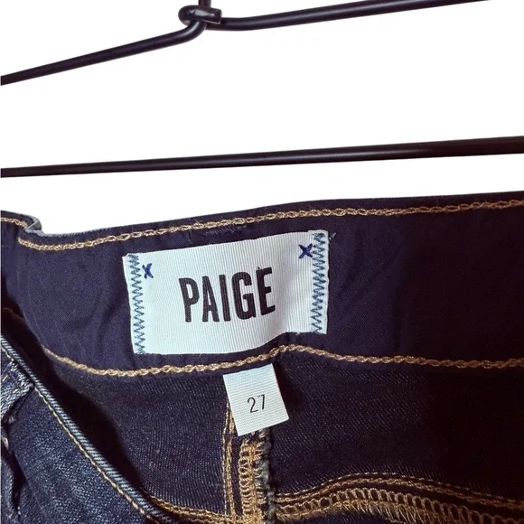 Paige Women's Blue  Flared Jeans, zipper fly, size 27 - Picture 4 of 11